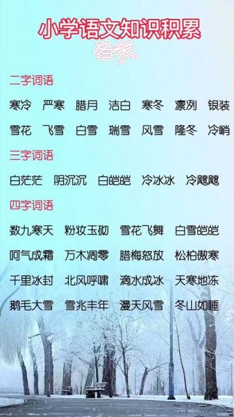 关于雪的词语有哪些_描写雪的词语大全