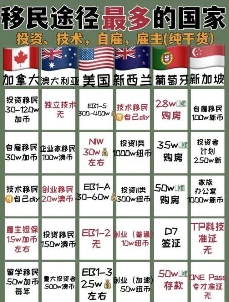 去哪移民好_2024热门国家对比
