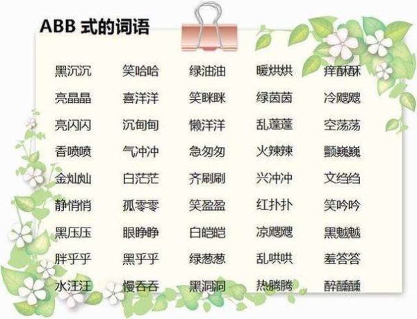 什么是ABB词语_如何用ABB词语写温暖