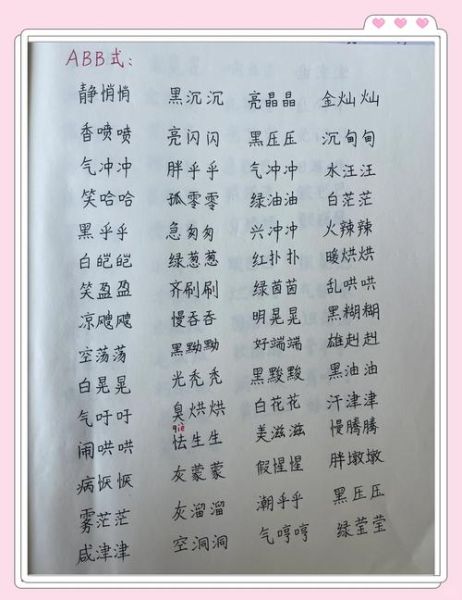 脸蛋ABB词语有哪些_如何运用ABB词语描写脸蛋