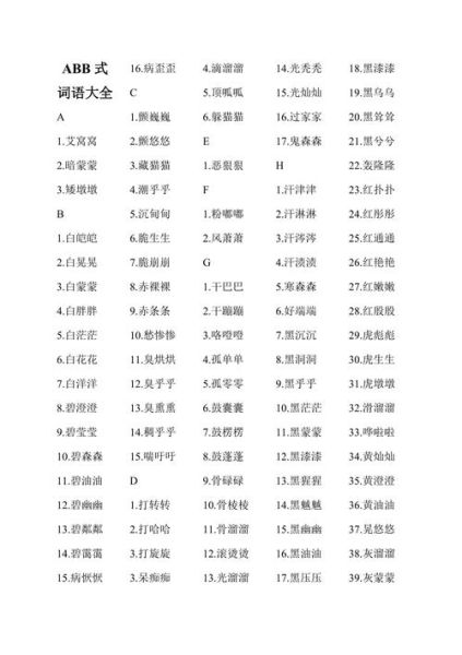 巍巍abb式词语有哪些_巍巍abb式词语怎么写