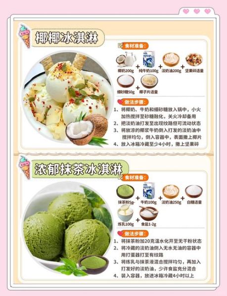 冰淇淋怎么做_冰淇淋配方比例
