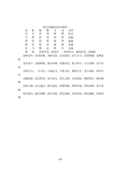 描写动物样子的词语有哪些_如何用在作文里