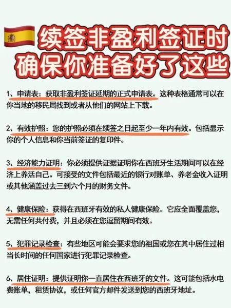 西班牙非盈利签证条件_如何续签