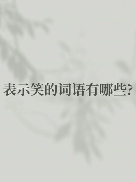 形象笑声的词语有哪些_怎么用在作文里