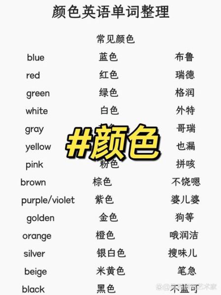 颜色词语有哪些_颜色词语怎么分类
