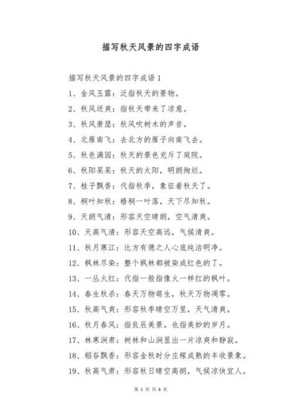 写景的四字词语有哪些_如何运用在作文里