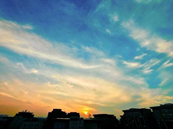 夕阳的天空怎么拍好看_夕阳的天空颜色变化原理