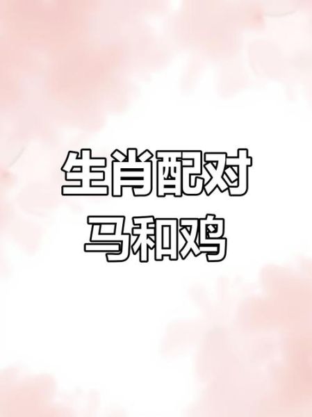 马跟鸡财运_属马属鸡合财吗