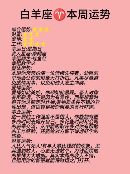 白羊座8月31日运势如何_白羊座今日幸运色是什么
