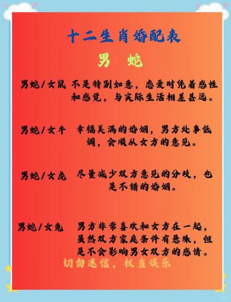 男蛇属相最配什么属相_男蛇和什么生肖最合