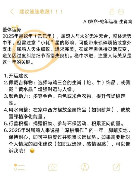 鸡年属鸡运势_2025年运程详解