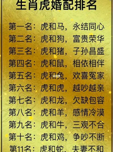 老虎和什么属相最合_最佳婚配属相查询