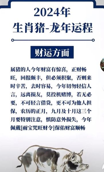 猪今年财运怎么样_属猪人2024年财富运势详解