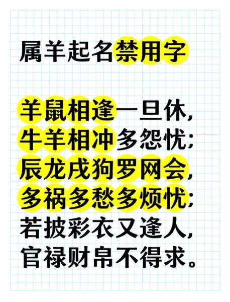 属羊起名用什么字好_属羊取名宜忌有哪些