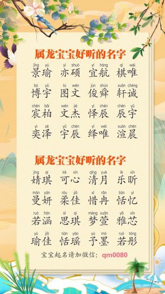 属龙取名禁忌_属龙名字带什么字好