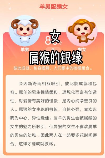 羊猴属相配吗_属羊和属猴的婚姻如何