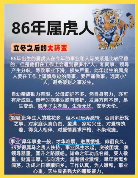 1986年属虎今年运势如何_2024年财运事业感情全解析