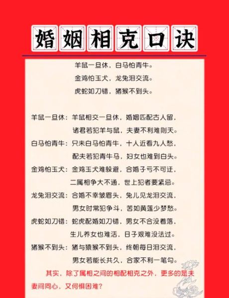属相婚配相克是真的吗_哪些生肖组合最忌讳