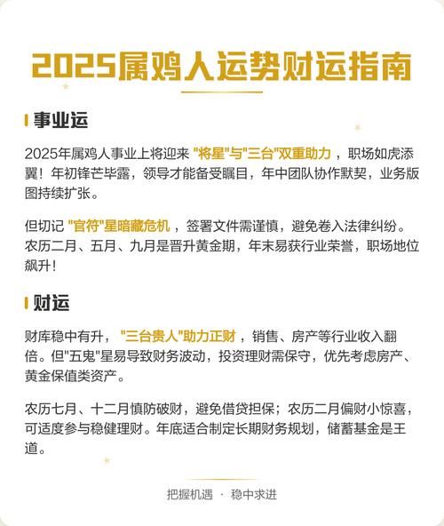 鸡猴年运势_2025年财运事业感情全解析