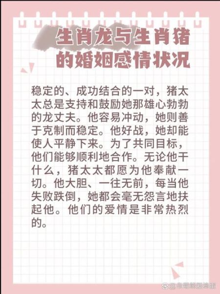 龙和猪婚配属相和不和_龙猪婚姻能长久吗