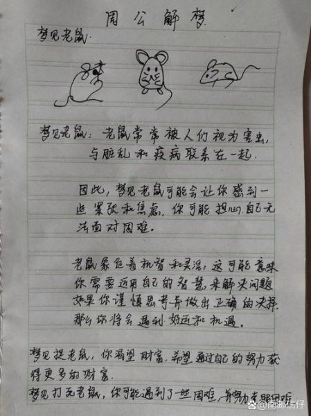 梦到老鼠是什么意思_梦到两只老鼠预示什么