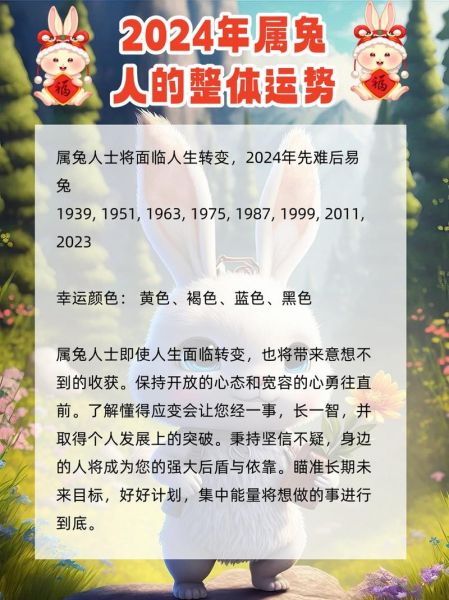 属兔女2024运势如何_属兔女感情事业财运全解析