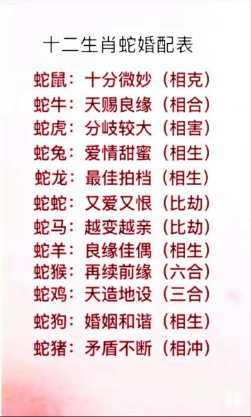 属蛇人结婚忌什么属相_属蛇婚配禁忌属相有哪些