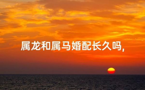 属马和属龙适合做夫妻吗_属马与属龙婚配好吗