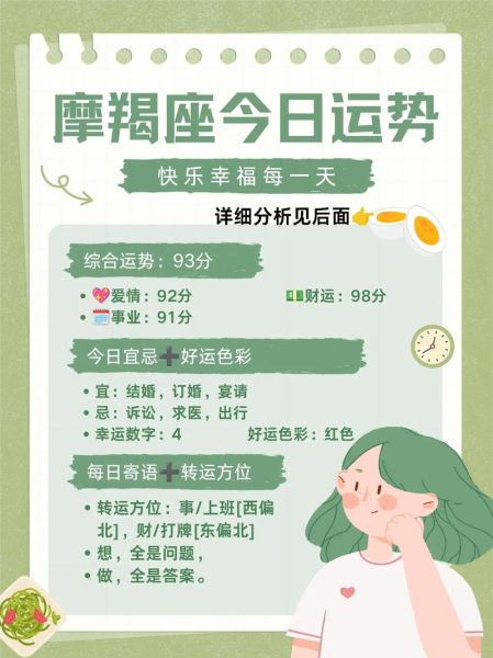 摩羯女今日运势如何_摩羯女今天财运怎么样