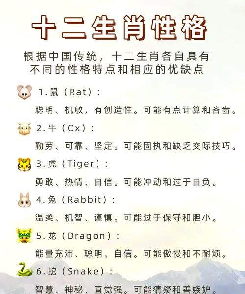 十二属相性格优缺点_2024流年运势如何