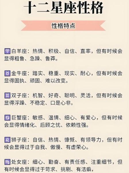 西方星座与性格_十二星座谁最专一