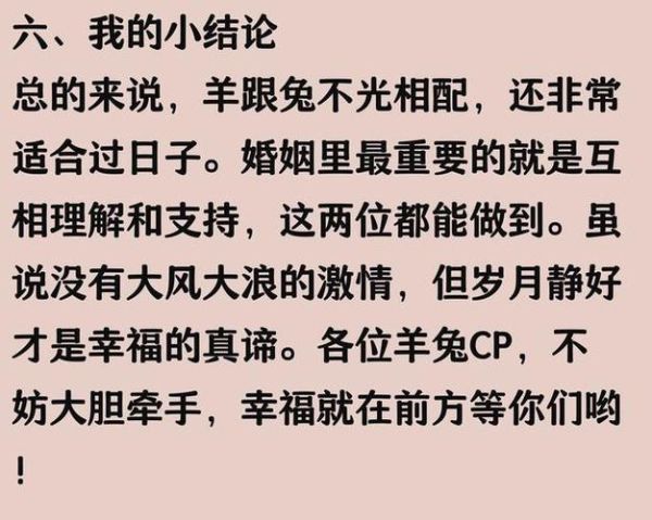 羊和兔子属相合不合_适合做夫妻吗