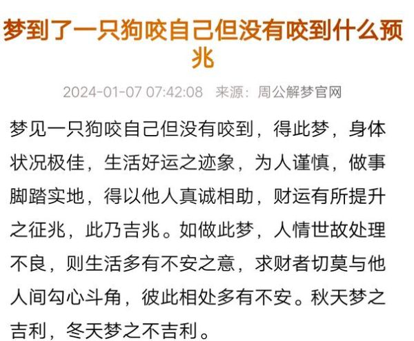 梦到狗咬我是什么意思_被狗咬梦境解析