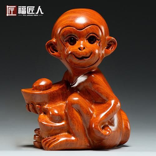 木制属相猴摆件的寓意_如何挑选开光木制猴