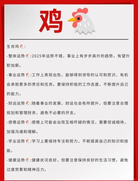鸡年明年运势如何_属鸡人2025年运程详解