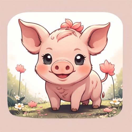 属猪吉祥物图片_属猪人适合用什么微信头像
