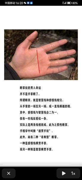 断掌手相财运好吗_断掌男人财运如何