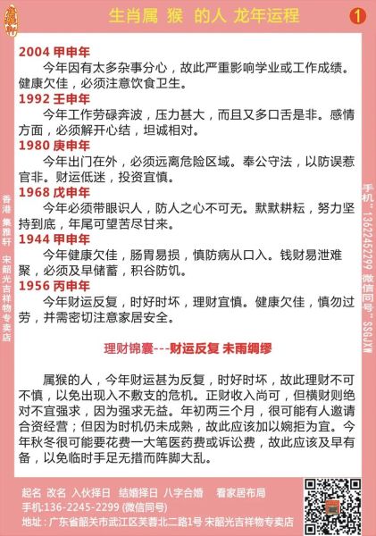 属猴2024年运势详解_属猴今年财运如何