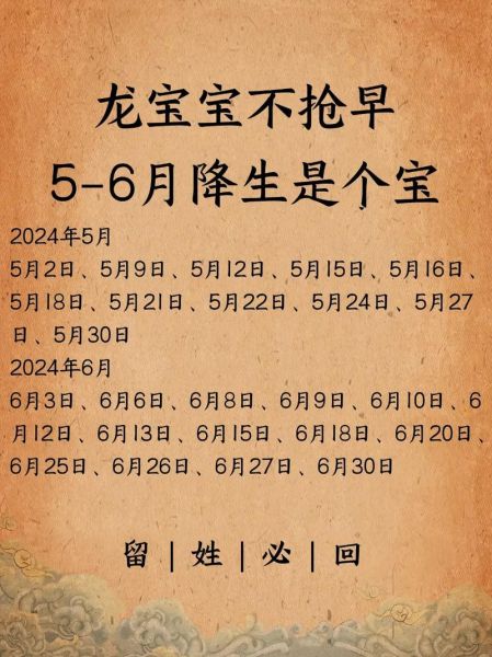 2024龙宝宝起名禁忌_属龙几月出生最好